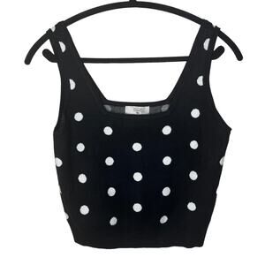 Victor Glemaud x Target black white polka dot tank cropped sweater/top